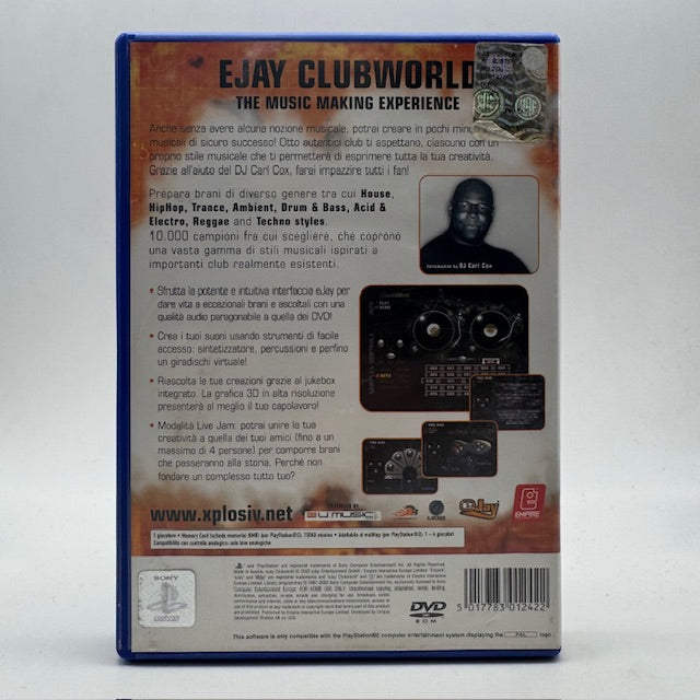 eJay Clubworld PS 2 Playstation 2 PAL ITA (Usato)