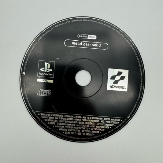 Metal Gear Solid Demo PS1 Sony Playstation 1 Pal Ita LOOSE (USATO)