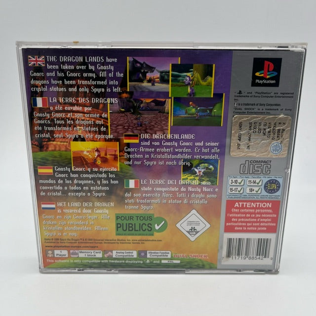 Spyro The Dragon Platinum PS1 Playstation 1 PAL MULTI (USATO)