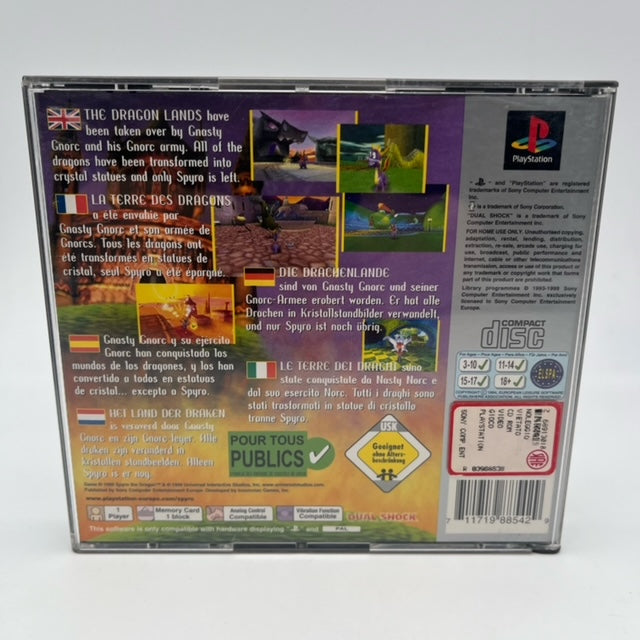 Spyro The Dragon Platinum PS1 Playstation 1 PAL MULTI (USATO)