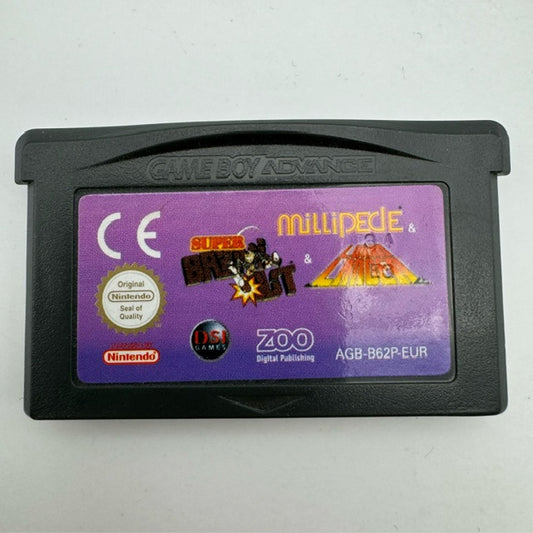 Super Break Out + Millipede + Lunar Lander GBA Game Boy Advance PAL LOOSE (USATO)