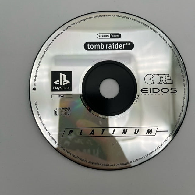 Tomb Raider Platinum PS1 Playstation 1 PAL LOOSE (USATO)