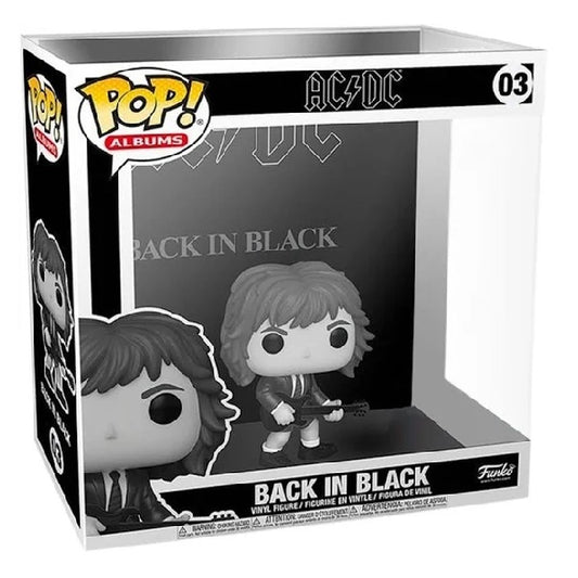 Confezione originale Funko con loghi AC/DC Back in Black colori nero grigio bianco