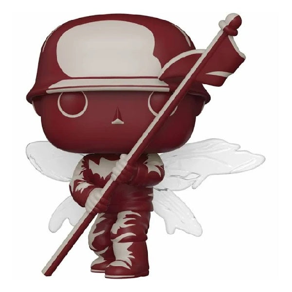 Dettaglio funko pop Linkin Park Hybrid Theory colori rosso grigio bianco