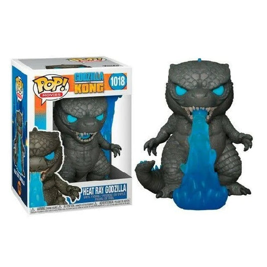 Confezione originale Funko con loghi Godzilla Vs Kong Heat Ray Godzilla colori bianco grigio azzurro