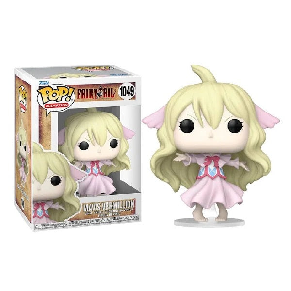 Confezione originale Funko con loghi Fairy Tail Mavis Vermillion colori giallo nero rosa