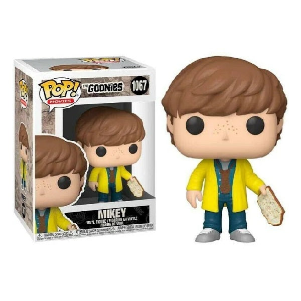 Confezione originale Funko con loghi The Goonies Mikey colori marrone giallo blu