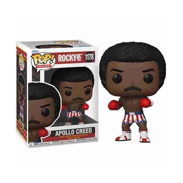 Confezione originale Funko con loghi Rocky 45Th Apollo Creed colori nero rosso bianco blu