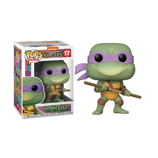 Confezione originale Funko con loghi Teenage Mutant Ninja Tortles Donatello colori verde viola marrone