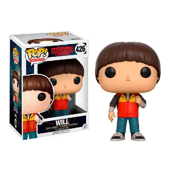 Confezione originale Funko con loghi Stranger Things Will colori marrone nero arancione blu