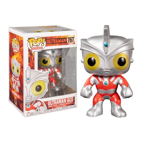 Confezione originale funko con loghi Ultraman Ultraman Ace colori argento rosso giallo