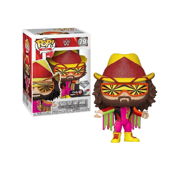 Confezione originale Funko con loghi WWE "Macho Man" Randy Savage colori marrone giallo rosso nero