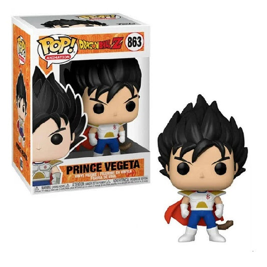 Confezione originale Funko con loghi Dragon Ball Z Prince Vegeta colori arancione nero bianco