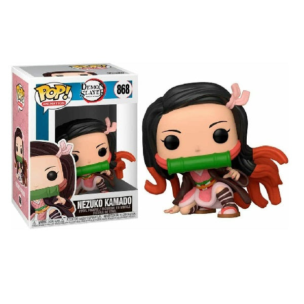 Confezione originale Funko con loghi Demon Slayer Nezuko Kamado colori nero verde rosa