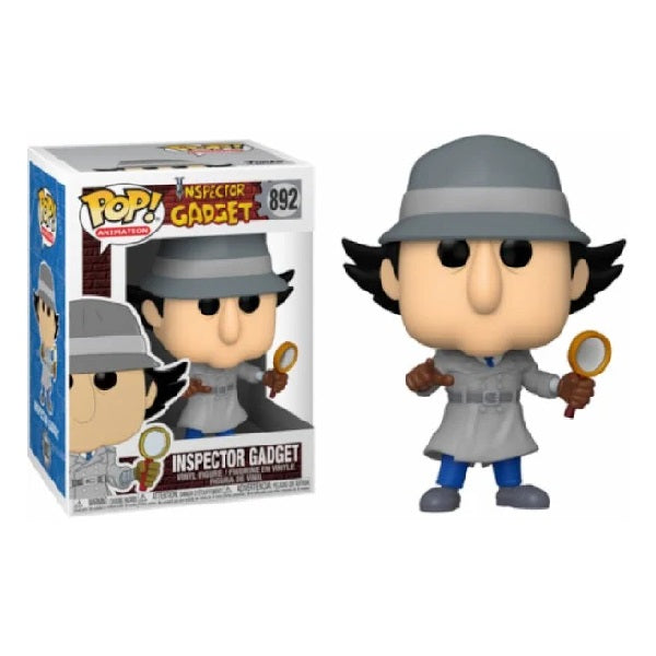 Confezione originale Funko con loghi Inspector Gadget colori bianco blu grigio nero