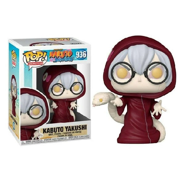 Confezione originale Funko con loghi Naruto Shippuden Kabuto Yakushi colori azzurro grigio rosso