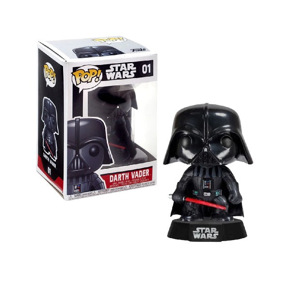 Confezione originale Funko con loghi Star Wars Darth Vader colori nero rosso bianco