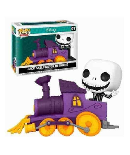 Confezione originale Funko con loghi Trains Disney Jack Skellington in Engine colori viola giallo nero bianco