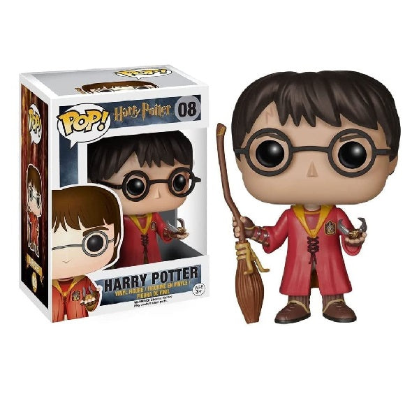 Confezione originale Funko con loghi Harry Potter colori rosso giallo nero marrone