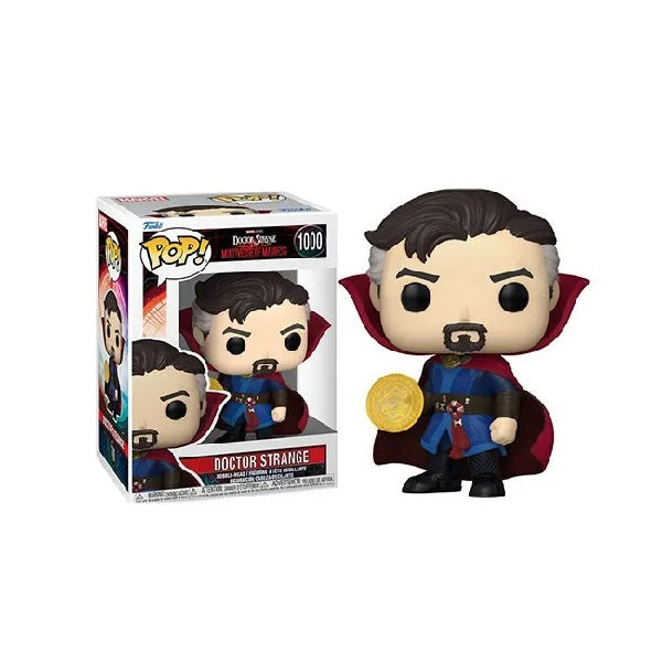 Confezione originale Funko con loghi Doctor Strange Universe Of Madness Doctor Strange colori blu giallo rosso