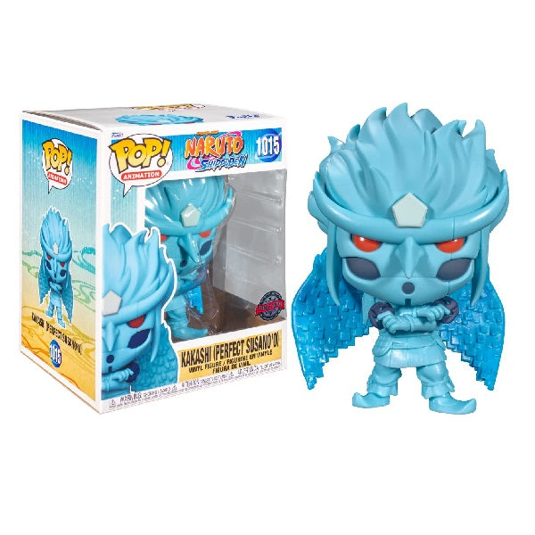 Confezione originale Funko con loghi Naruto Shippuden Kakashi Perfect Susano'o colori bianco rosso azzurro blu