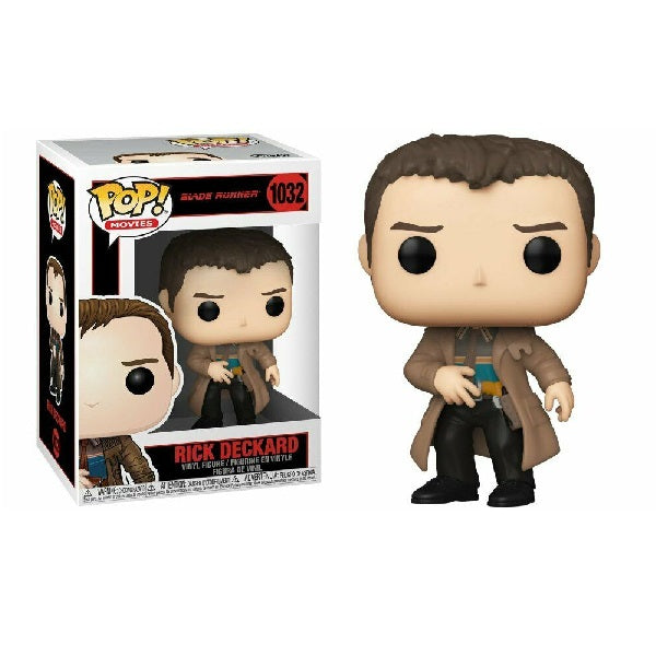 Confezione originale Funko con loghi Blade Runner Rick Deckard colori marrone nero azzurro giallo