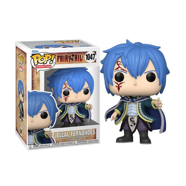 Confezione originale Funko con loghi Fairy Tail Jellal Fernandes colori azzurro rosso nero