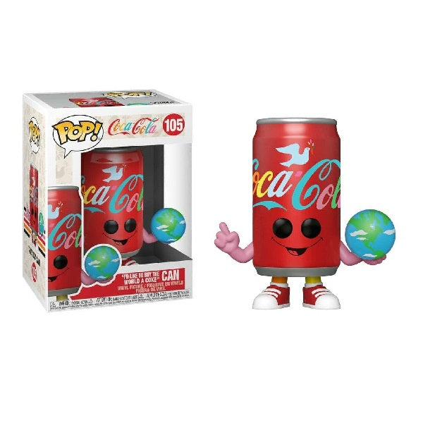 Confezione originale Funko con loghi Coca-Cola "I'd Like To Buy The World A Coke" Can colori bianco rosso nero azzurro verde