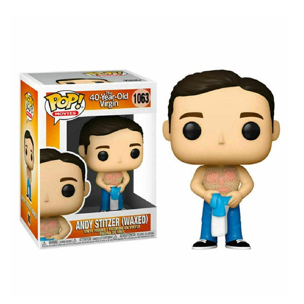 Confezione originale Funko con loghi 40 years virgin Andy Stitzer (Waxed) colori nero azzurro bianco