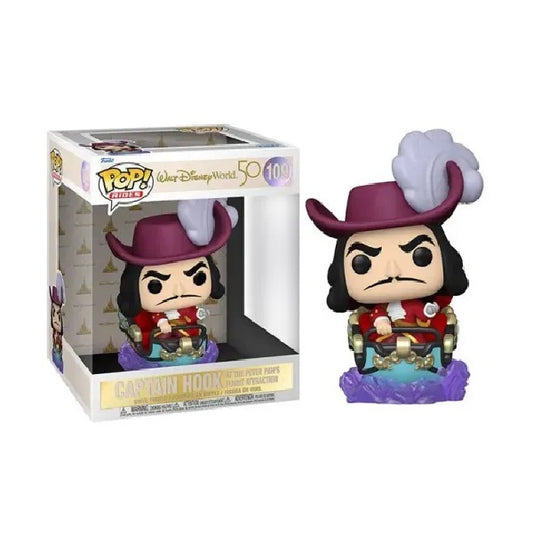 Confezione originale Funko 109 Walt Disney World 50 Captain hook at the Peter Pan's Flight Attraction colori viola nero rosso