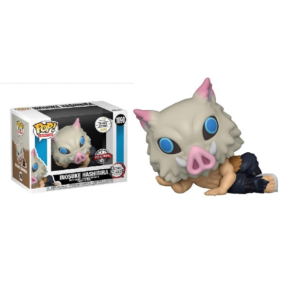 Confezione originale Funko con loghi Demon Slayer Inosuke Hashibira colori grigio azzurro nero