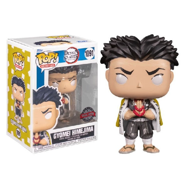 Confezione originale Funko con loghi Demon Slayer Gyomei Himejima colori nero bianco giallo