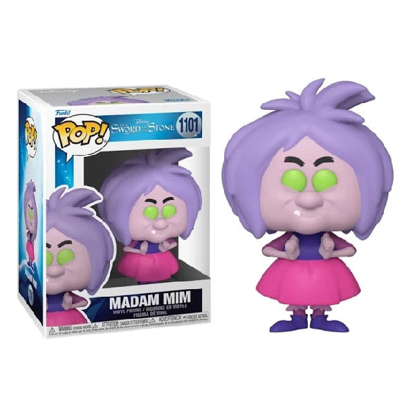 Confezione originale Funko con loghi Disney The Sword in the Stone Madam Mim colori viola rosa verde