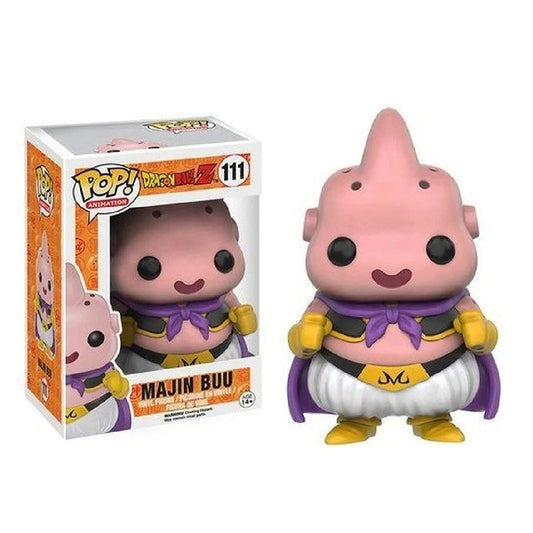 Confezione originale Funko con loghi Dragon Ball Z Majin Buu colori bianco rosa viola nero