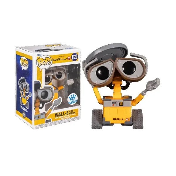 Confezione originale Funko con loghi Disney Pixar Wall-e With Hubcap Funko.com Exclusive colori giallo grigio nero