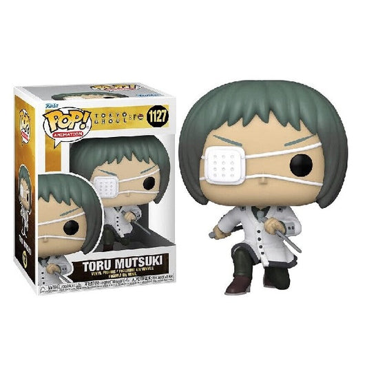 Confezione originale Funko con loghi Tokyo Ghoul Re Toru Mutsuki colori bianco grigio nero