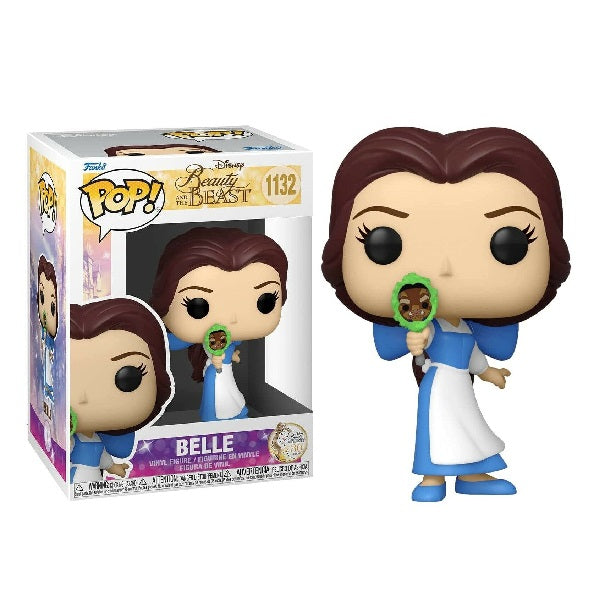 Confezione originale Funko con loghi Disney Beauty And The Beast Belle colori bianco azzurro marrone nero