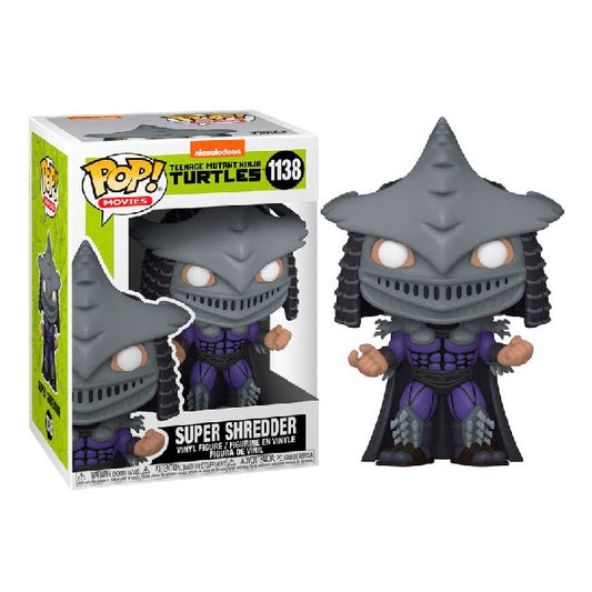 Confezione originale Funko con loghi Teenage Mutant Ninja Turtles Super Shredder colori grigio bianco viola