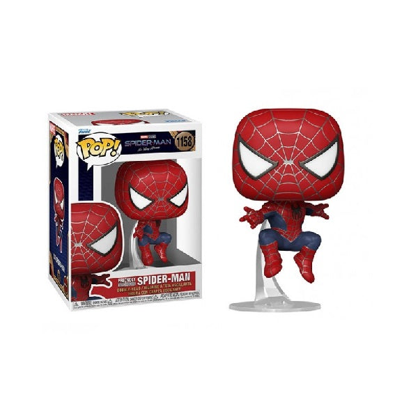 Confezione originale Funko con loghi Spider-Man No way Home Friendly Neighborhood Spider-Man colori rosso blu bianco