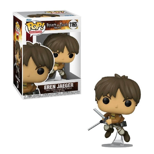 Confezione originale Funko con loghi Attack On Titan Eren Jaeger colori marrone bianco nero