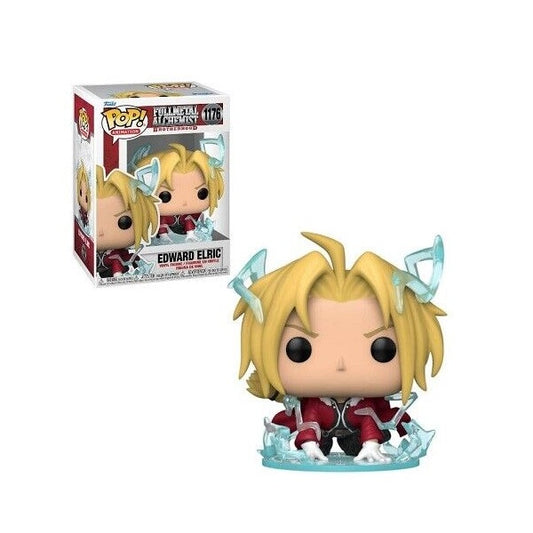 Confezione originale Funko con loghi Fullmetal Alchemist Brotherhood Edward Elric colori giallo rosso nero azzurro