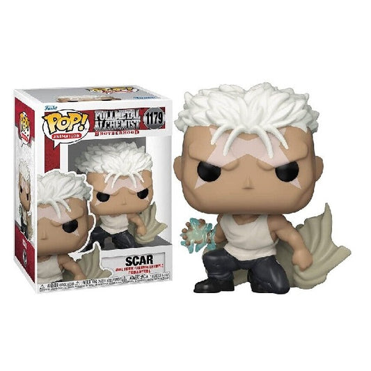 Confezione originale Funko con loghi Fullmetal Alchemist Brotherhood Scar colori bianco grigio nero