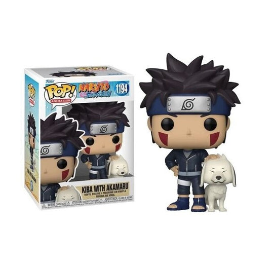 Confezione originale Funko con loghi Naruto Shippuden Kiba With Akamaru colori nero bianco blu