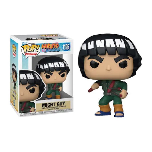 Confezione originale Funko con loghi Naruto Shippuden Might Guy colori nero verde giallo