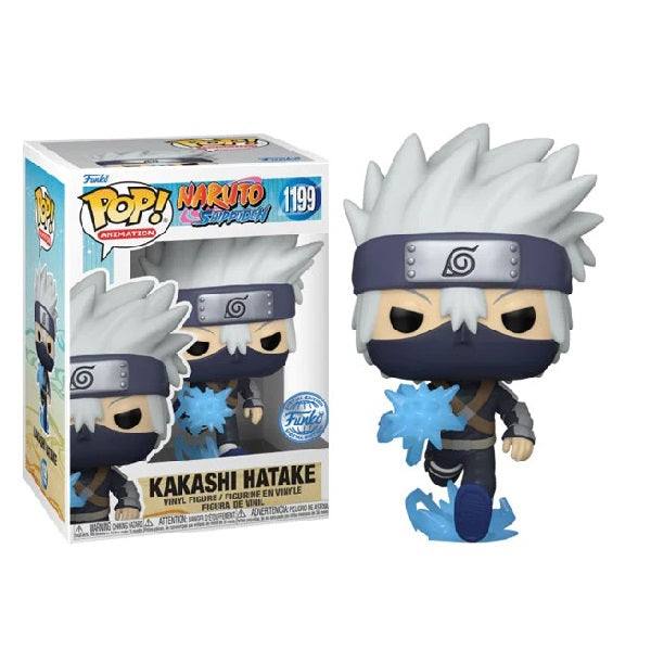 Confezione originale Funko con loghi Naruto Shippuden Kakashi Hatake colori grigio nero azzurro