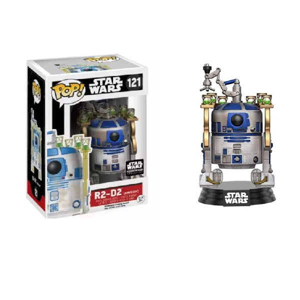 Confezione originale Funko con loghi Star Wars R2-D2 [jabba's Skift] Smuggle's Bounty Exclusive colori grigio blu nero