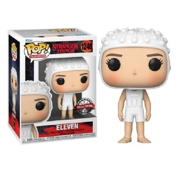 Confezione originale Funko con loghi Stranger Things Eleven Special Edition colori bianco nero rosa