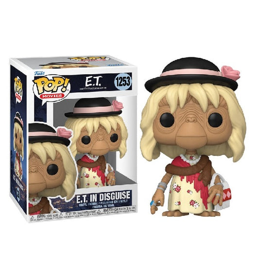 Confezione originale Funko con loghi E.T. The Extraterrestrial E.T. In Disguise colori nero rosa giallo