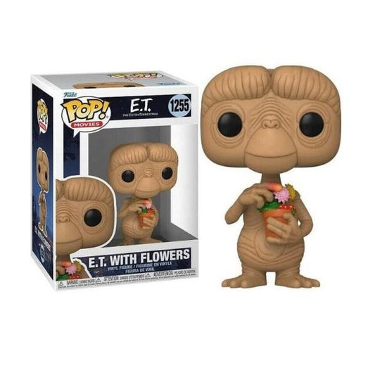 Confezione originale Funko con loghi E.T. The Extraterrestrial E.T. with Flowers colori marrone verde nero