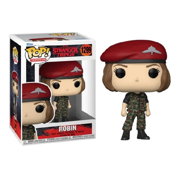 Confezione originale Funko con loghi Stranger Things Robin colori rosso marrone verde